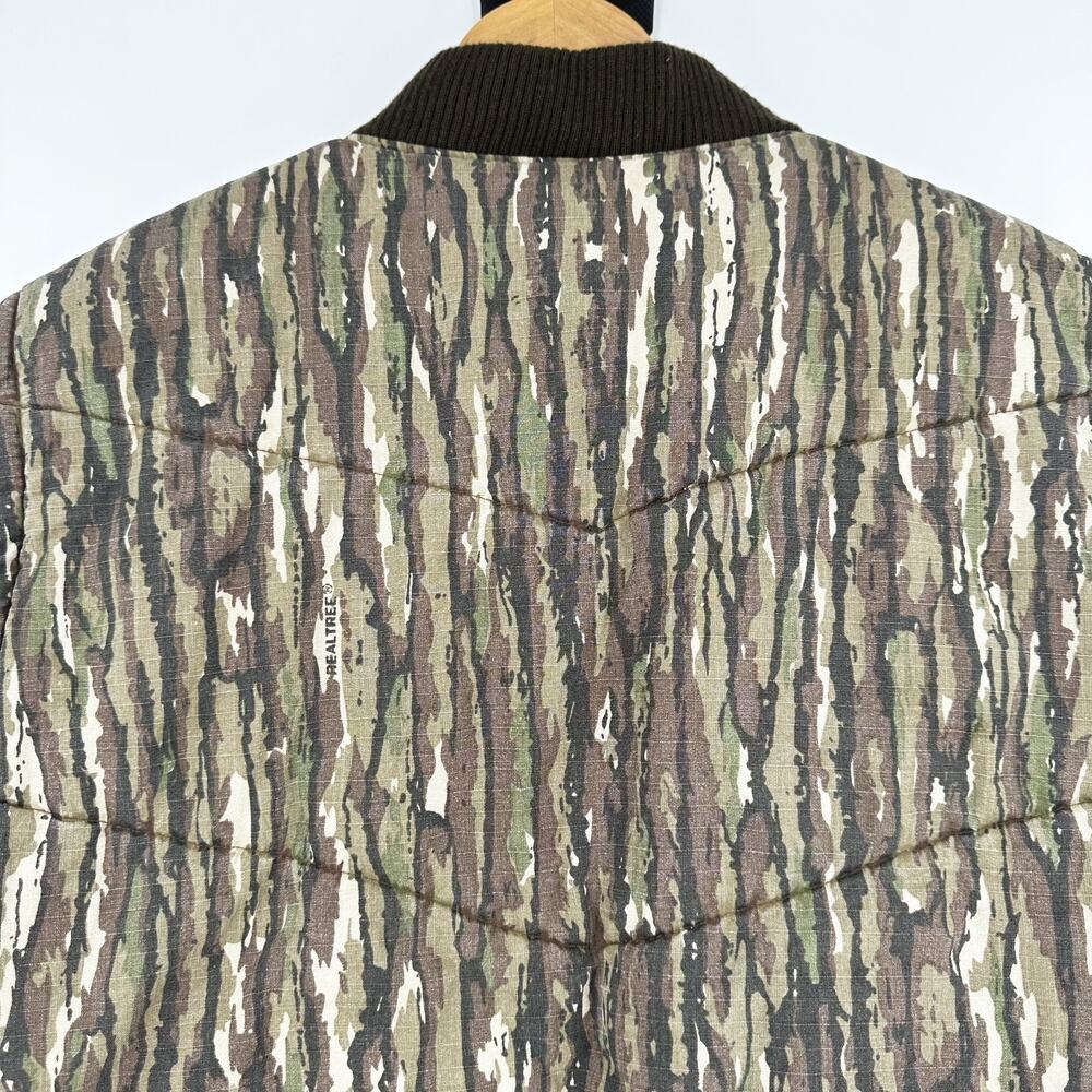 VTG 90s Trophy Club Realtree Camo Puffer Zip Up Vest Mens Large Hunting Outdoors - Picture 4 of 10